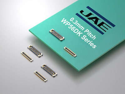 业界最小0.3mm端子间距JAE推出用于带电源端子的「WP56DK系列 」板对板(FPC)连接器开始销售